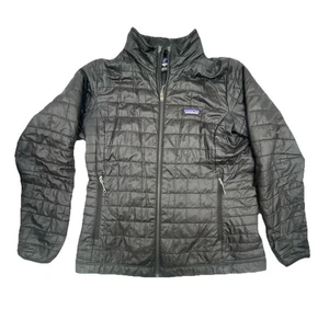 Patagonia Roamer Black Puffer Zip Up Jacket Women’s Size Large - Picture 1 of 13
