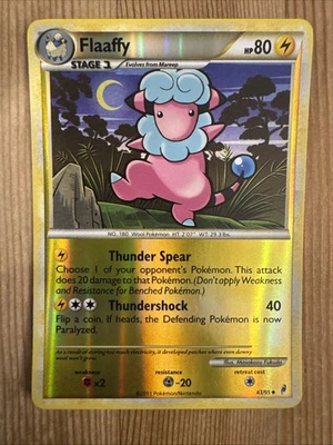 Flaaffy 43/95 2011 Call of Legends Set Pokemon Card TCG Reverse Holo - NM - Image 1 of 2