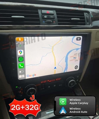 Radio estéreo para automóvil Android 15 Apple Carplay GPS navegación WIFI BMW E90 M3 328i 335i Foto 1 de 4
