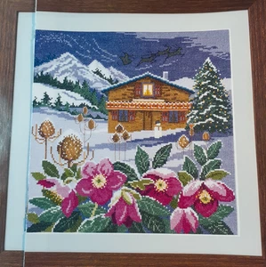 cross stitch booklet - winter cottage - Picture 1 of 1