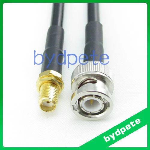 20in BNC male plug to SMA female jack RF Pigtail Cable RG58 Coaxial Jumper 50cm - Image 1 of 1