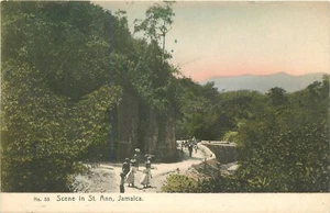 Postal C-1910 Caribe coloreado a mano escena St Ann Jamaica 23-13253 - Imagen 1 de 2