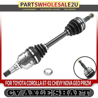 Передний левый вал оси CV в сборе для Toyota Corolla Chevy Nova Geo Prizm 1,6 л - Изображение 1 из 4