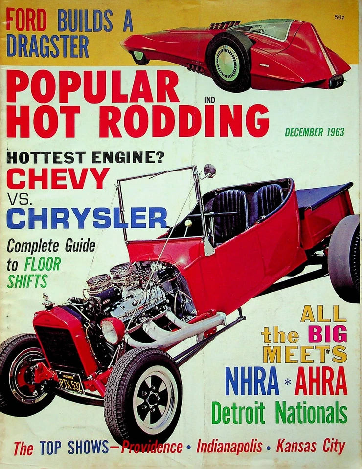 Popular Hot Rodding Magazine Chevy Vs Chrysler December 1963 053122RNON - Image 1 of 1