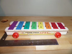 Vintage 1964 Fisher Price Musical Toys Xylophone Pull a Tune 870 ((#1411)) - Picture 1 of 7