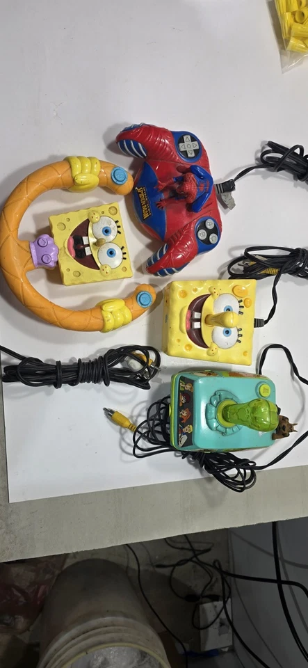 SpongeBob Bikini Bottom, Spiderman, Scobby Doo Jakks Pacific Works 4 Games.  - Image 1 of 4
