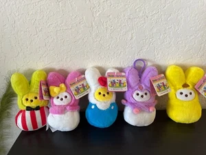 PEEPS Easter Bunny HELLO KITTY KUROMI-MELODY POMPOM-KEROPPI PLUSH BACKPACK CLIP - Imagen 1 de 16