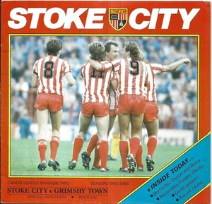 Football Programme STOKE CITY v GRIMSBY TOWN Sept 1985 - Picture 1 of 1