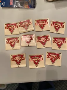 11 Conoco Hya Lac Fensterschild Aufkleber Meyercord Co 1946 1940er Jahre Vintage Aufkleber - Bild 1 von 2