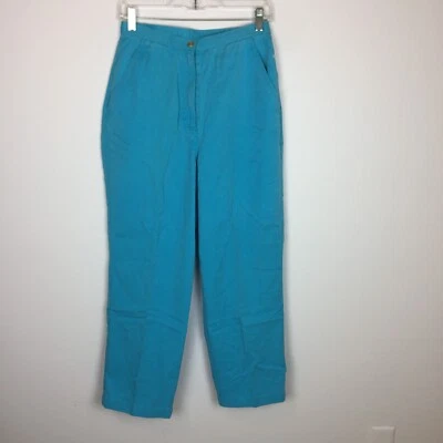 NWT Susan Bristol Cropped Jeans Sz 6 Womans Blue Denim High Rise Elastic Waist  - Image 1 of 4