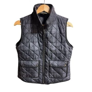 Kenar black gray plaid vest size M - Picture 1 of 8
