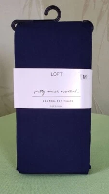 ANN TAYLOR LOFT ESTAMPADO DIAMANTE u MALLAS OPACAS: NUEVAS CON ETIQUETAS AZUL (M) o NEGRO (L) Foto 1 de 3