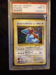 Tarjeta Pokémon #137 1998 P.M. Japanese Porygon Holo - PSA 9 CD PROMO como nueva - Imagen 1 de 4