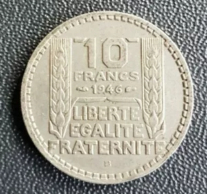 FRANCE - FRANCIA - FRENCH COIN - MONNAIE DE 10F TURIN 1946/B RAMEAUX LONG TTB. - Foto 1 di 2