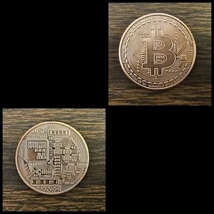 Color: Rose Gold-BLACK,Size: 3 Coins Same - Bit Coins The Celebratory Coins In C - Picture 1 of 1
