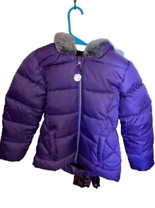 R 1881 by S. Rothschild Girls Quilt Puffer Jacket with Scarf Violet M 10/12 - Picture 1 of 5