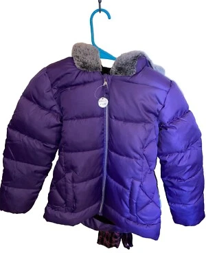 Chaqueta acolchada acolchada con bufanda violeta R 1881 de S. Rothschild para niñas M 10/12 Foto 1 de 4