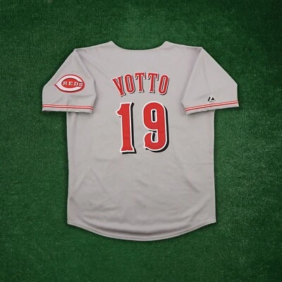 Joey Votto Cincinnati Reds Men's Grey Road Jersey w/ Team Patch - Image 1 of 4