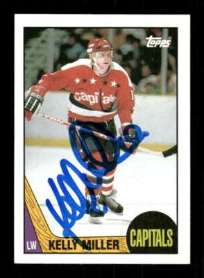 1987-88 Topps 189 Kelly Miller signed auto autograph 33 BXCP34 - Image 1 of 2