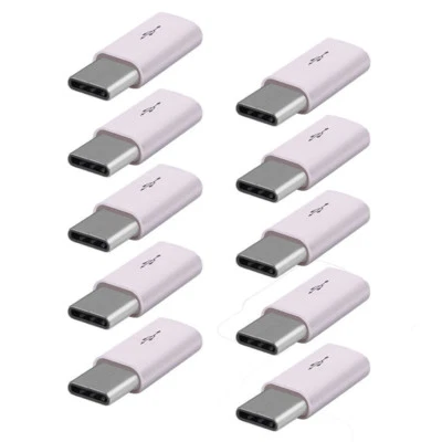 10 Pack Micro USB to Type C Adapter Converter Micro-B to USB-C Connector 10x - Image 1 of 4