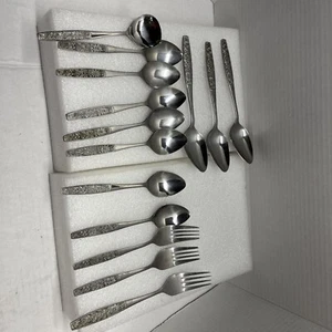Lot Of 14 Stainless Flatware Made In Taiwan - Picture 1 of 6