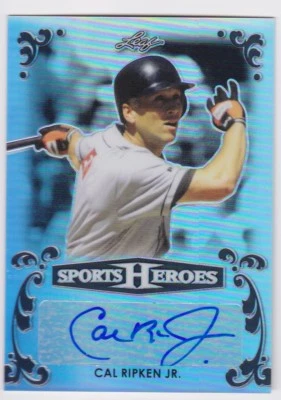 2017 LEAF SPORTS HEROES CAL RIPKEN JR AUTO AUTOGRAPH CARD #BA-CRJ NUMBERED 2/3 - Image 1 of 2
