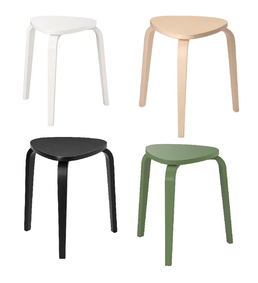 KYRRE Stool 3 legs Table Triangular Shaped Seat Kitchen Room Usage Multicolour - Image 1 of 1