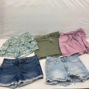 Lot of 5 Cat&Jack Love Glam Girl Hippie Girl Shorts & Skirts Size M8-10 (5-Pack) - Picture 1 of 14