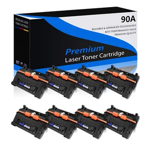 8 PACK Black CE390A 90A Toner Cartridge For HP LaserJet M4555f M601dn M603n - Picture 1 of 24