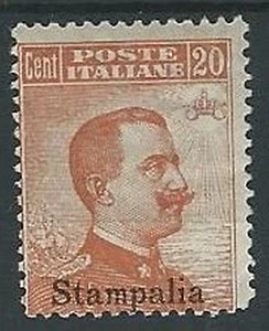 1921-22 EGEO STAMPALIA EFFIGIE 20 CENT MH * - G025 - Foto 1 di 1