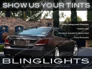 Tinted Tail Lights Overlays Kit Smoked Lamps Vinyl Film for Hyundai Equus - Picture 1 of 8