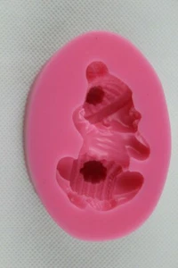Baby Mould Sleeping Nappy Bob hat Silicone Christening Cake Topper Fondant Icing - Picture 1 of 5