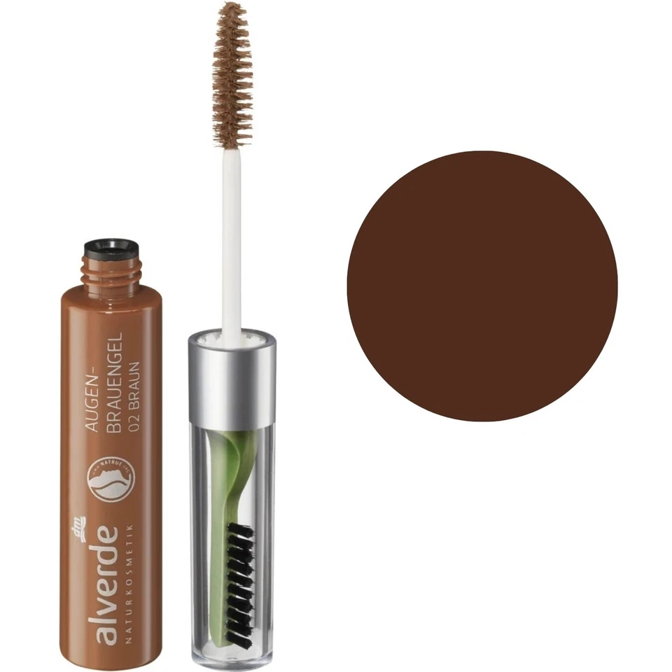 alverde NATURKOSMETIK Augenbrauengel Braun 02 - Vegan & Mikroplastikfrei, 6 ml - Bild 1 von 1