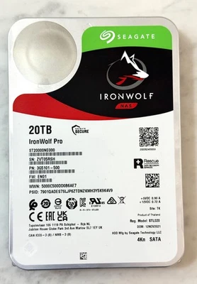 Seagate IronWolf Pro 20 TB 7200 RPM 3.5 (ST20000NE000) Hard Drive - Image 1 of 4