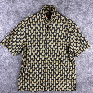 Tori Richard Hawaiihemd Herren XL schwarz Ananas Print Knopfleiste Made Hawaii - Bild 1 von 11