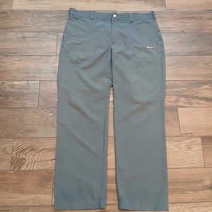 Nike Tiger Woods Collection Pantalone Uomo 38x32 Grigio Golf Dri Fit Dritto Elasticizzato - Foto 1 di 10