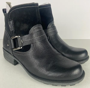 Stivali Parigi EARTH ORIGINS in pelle e camoscio - neri da donna con fibbia e zip 9,5 M - Foto 1 di 9