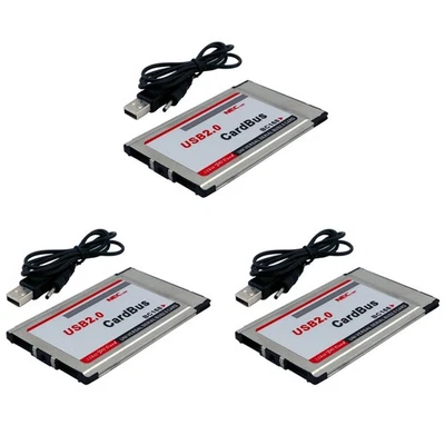 3X PCMCIA to USB 2.0 CardBus Dual 2 Port 480M Card Adapter for Laptop PC4018 - Image 1 of 4
