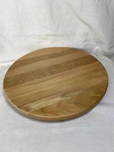 Vintage Solid Walnut Wooden Lazy Susan Turntable Kitchen Table Organizer 14” - Picture 1 of 10