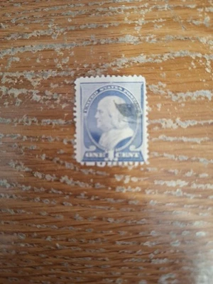 EE. UU. 212 USADO 1887 .01¢ Edición Franklin Azul. Foto 1 de 2