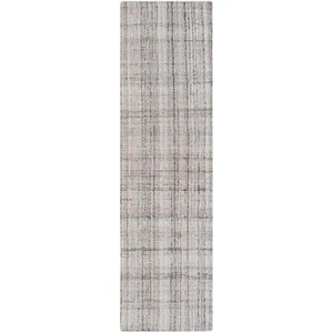 Abstract Camel/Black 3 ft. x 6 ft. Striped Runner Rug - Picture 1 of 7