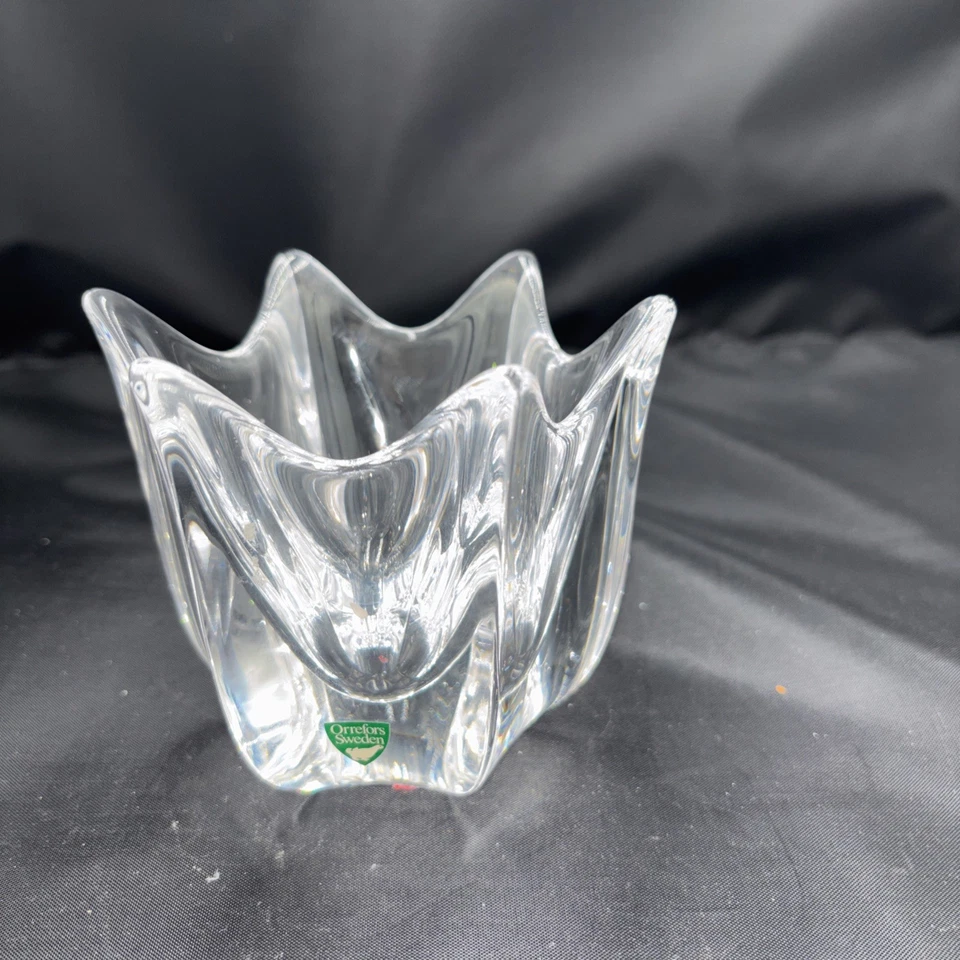 Orrefors Suecia Belle Tulip 6 puntos cuenco de cristal soporte votivo Jan Johansson  Foto 1 de 4