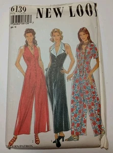 New Look 6139 Sewing Patterns Misses' Sleeveless Jumpsuits Szs 6-16 VTG UC - Picture 1 of 3