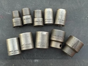 Wright SAE Impact Socket Set 1/2" Drive 6 Point 10pcs USA Made Tools - Picture 1 of 4