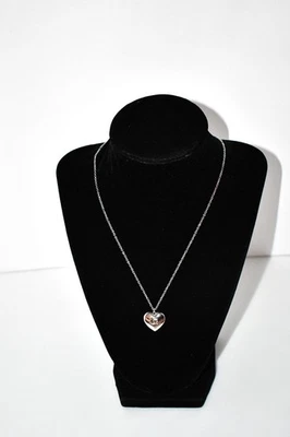 Collar colgante corto corazón firma COACH en plata #517774RHO030 NUEVO CON ETIQUETAS Foto 1 de 4