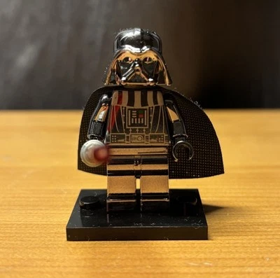 Lego CUSTOM Chrome Darth Vader Minifigure - Image 1 of 4