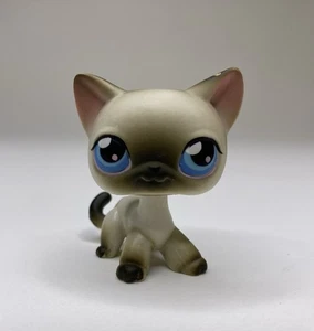 Auténtico Littlest Pet Shop LPS Negro Blanco #5 - Gato siamés de pelo corto - Imagen 1 de 5
