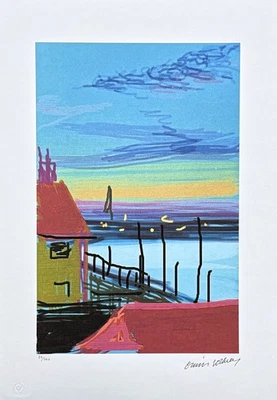 DAVID HOCKNEY - Casa por la Costa - Firmado, edición numerada 80/500, 35 x 50 cm Foto 1 de 4