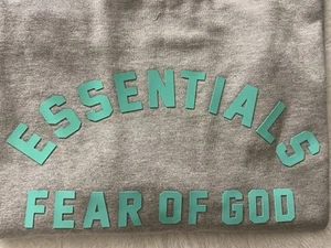 Fear Of God Essentials Dark Heather Oatmeal HEAVY TShirt XSMALL OVERSIZE FIT NWT - Picture 1 of 4