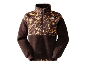 The North Face Mens Platte High Pile Fleece 1/4 Zip 'Brown Lava' Size M - Picture 1 of 6
